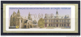 Vignette LISA  FFAP 80e Congrés Poitiers 2007 - 1999-2009 Illustrated Franking Labels