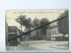 CPA  Rétrécit - Clamart - Avenue Du Bois - Station Des Tramways (tramway ) - Clamart