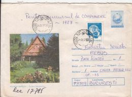 64327- POIANA BRASOV COLIBA HAIDUCILOR RESTAURANT, TOURISM, REGISTERED COVER STATIONERY, 1987, ROMANIA - Hotel- & Gaststättengewerbe