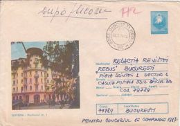 64366- GOVORA NR 1 PAVILION HOTEL, TOURISM, COVER STATIONERY, 1987, ROMANIA - Hotel- & Gaststättengewerbe