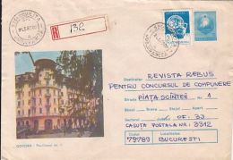 64367- GOVORA NR 1 PAVILION HOTEL, TOURISM, REGISTERED COVER STATIONERY, 1987, ROMANIA - Hotel- & Gaststättengewerbe