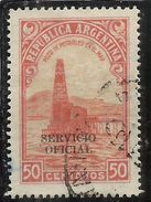 ARGENTINA 1938 1954 OFFICIAL STAMPS SERVICIO OFICIAL CENT. 50c USATO USED OBLITERE' - Dienstzegels