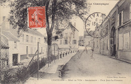 CHATILLON Hôtel De Ville GENDARMERIE Place Jean La Fontaine Circulée Timbrée 1911 - Châtillon-sur-Marne