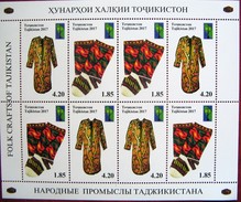 Tajikistan  2017 RCC, Folk Crafts,  Joint Issue   M/S   PERFORATED  MNH - Tadzjikistan