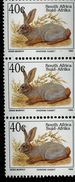 South Africa Riverine Rabbit SG809 1993 40c 3 Timbres Neufs - Ungebraucht