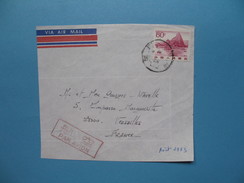 Chine Devant De Lettre  Voyagé Par Avion Pour La France -  Front Of Cover - Used Stamps