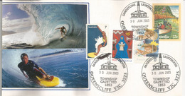 Timbre: Surfing In Australia, Lettre De Queenscliff  (VIC)  Australia - Wasserski