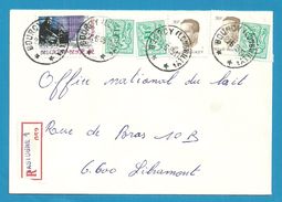 1960+2126 Op Brief Aangetekend Met Sterstempel (Relais) * BOURCY (LONGWILLY) * Met Aantekenstrook BASTOGNE 1 - 1981-1990 Velghe