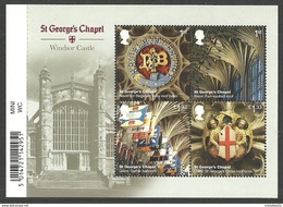 GB 2017 WINDSOR CASTLE ST GEORGES CHAPEL ART ARCHITECTURE M/SHEET MNH - Unused Stamps