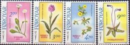 1988 - FLOWERS - Michel 162-165 = 9,00 E. - Unused Stamps - Féroé (Iles)