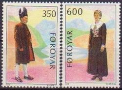 1989 - FOLK COSTUMES - Michel 182-183 = 3,50 E. - Unused Stamps - Féroé (Iles)