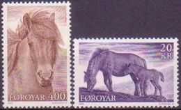 1993 - HORSES - Michel 250-251 = 7,50 E. - Unused Stamps - Féroé (Iles)