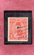 EGYPT EGITTO 1944 1950 KING FAROUK RE ROI 2m RED ORG USATO USED OBLITERE' - Used Stamps