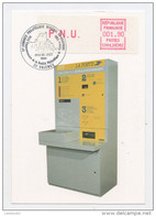 FRANCE - TIMBRES DE DISTRIBUTEUR - PNU 1,90 VALENCE C001 26362 SUR CARTE POSTALE OBLITÉRÉ DE VALENCE POUR LE 11é CONGRÈS - 1969 Montgeron – Papel Blanco – Frama/Satas