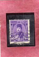 EGYPT EGITTO 1944 1950 KING FAROUK RE ROI 10m VIOLET USATO USED OBLITERE' - Used Stamps