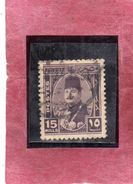 EGYPT EGITTO 1944 1950 1945 KING FAROUK RE ROI 15m DARK VIOLET USATO USED OBLITERE' - Used Stamps
