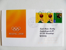 Cover Australia Olympic Games Beijing China 2008 Special Cancel Salisbury Basketball Cycling - Briefe U. Dokumente