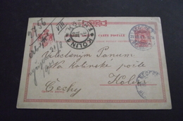 1034. Carte Postale Kingdom Of Serbia , Traleved Belgrade-Kolin(Bohemia ) - Voorfilatelie