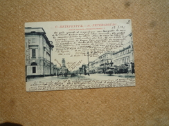 Carte Postale Affranchie Russie Pour Paris Oblitération St Petersbourg  1 Dans Un Cercle 1901 - Macchine Per Obliterare (EMA)