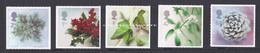 GREAT BRITAIN 2002 CHRISTMAS  FLOWERS & PLANTS  U.M. S.G. 2321-2325   N.S.C. YT 2379-2383 - Unused Stamps