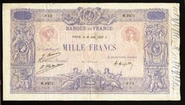 BILLET 1000 FRANCS BLEU ET ROSE 18 JUIN 1926 C. - N° 939 - ALPHABET M. 2471 - NOTRE SITE Serbon63 DES MILLIERS D'OBJETS - 1 000 F 1889-1926 ''Bleu Et Rose''