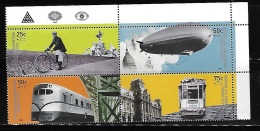 Argentina 2000 Methods Of Transportation Blk Of 4 MNH - Unused Stamps