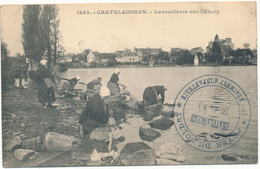 CHATELAUDREN - Lavandières Sur L'Etang - Cachets Militaires Recto Et Verso 132° RI - Châtelaudren