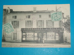 17 )  Mirambeau - N° 16 - La Maison TERRIERE & FILS " Mercerie : Bonneterie : Papeterie : Tabac - Année 1905 - EDIT : - Mirambeau