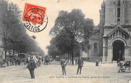 75014-PARIS- AVENUE DU MAINE, PRISE DE L'EGLISE - Arrondissement: 14