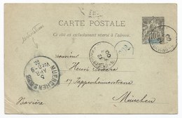 - Lettre - MADAGASCAR - FORT DAUPHIN - EP.10 Centimes Groupe Noir - Carte Postale - 1900 - Storia Postale