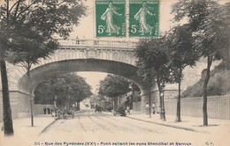 PARIS 20ème - Rue Des Pyrénées - Pont Reliant Les Rues Stendhal Et Ramus - Distretto: 20