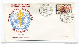 AFARS Et ISSAS - Enveloppe Premier Jour - N° 336 Anniversaire De L´ OMS Du 4 Mai1968 - Cartas & Documentos