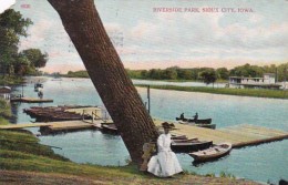 Iowa Sioux City Scene In Riverside Park 1919 - Sioux City