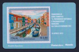 2015 ITALIA "ISOLA DI BURANO" TESSERA FILATELICA - Cartes Philatéliques