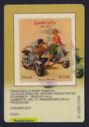 2017 ITALIA "LAMBRETTA - ERRORE DI CENTRAMENTO" TESSERA FILATELICA (0369/3449) - Philatelic Cards