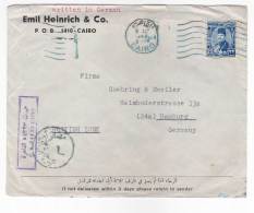 Cairo 1948 EGYPT Eqypte Cover To Germany In British Uk Gb Zone - Lettres & Documents