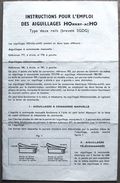 Notice : Instructions Pour L'emploi Des Aiguillages HOrnby-acHO MECCANO (années 1960) - Français