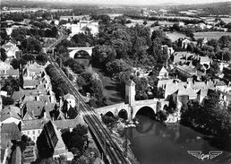 64-ORTHEZ- LE PONT VIEUX SUR LE GAVE DE PAU VUE DU CIEL - Orthez