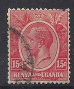 Kenya-Uganda 1922-27  15c (o) - Kenya & Oeganda