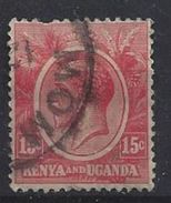 Kenya-Uganda 1922-27  15c (o) - Kenya & Uganda