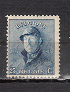 BELGIQUE * YT N° 171 - 1919-1920  Cascos De Trinchera