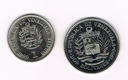 )  VENEZUELA  1 En 2  BOLIVARES  1990 - Venezuela