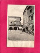 82 TARN ET GARONNE, LAUZERTE, La Place Du Marché, Animée, Marchands, (Achille Bouis) - Lauzerte