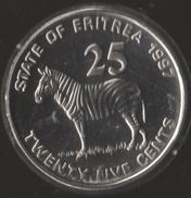 ERITREA 25 CENTS 1997 KM# 46 ANIMAL ZEBRE - Eritrea