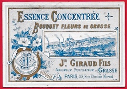 PARFUM Petite Etiquette 06 "Bouquet Fleurs De GRASSE" Alpes Maritimes ESSENCE CONCENTREE GIRAUD Fils - Labels