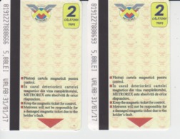 Romania Subway Tickets 2 Items One Way Used - Europe