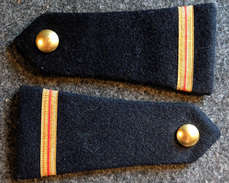 Paire D'épaulettes D'adjudant Chef D' Infanterie Avec Boutons Dorés - Uniforms