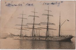Carte Photo Marine 1920's RPPC Navy Norway Norge Ship Voilier à Identifier Nommé - Voiliers
