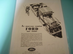 ANCIENNE PUBLICITE CAMION FORD 1 TONNE - Vrachtwagens