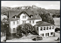 A5728 - Alte Ansichtskarte - Lichtenhain - Gasthaus Gaststätte Heiterer Blick - Fahrzeug PKW - Sebnitz